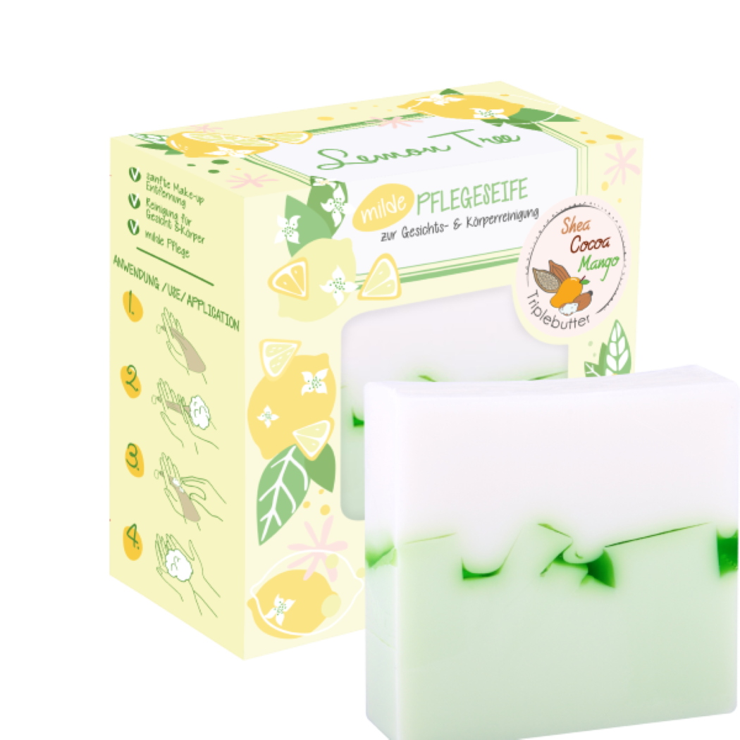 BadeFee - Wholesale Bar Soap - Care Soap Lemon Tree - Summer Blossoms & Lemongrass1