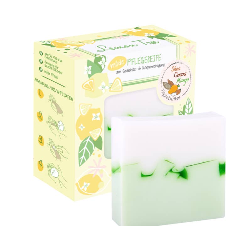 BadeFee – Engroshandel Sæbestykke – Plejesæbe Lemon Tree - Sommerblomster & Citrongræs1