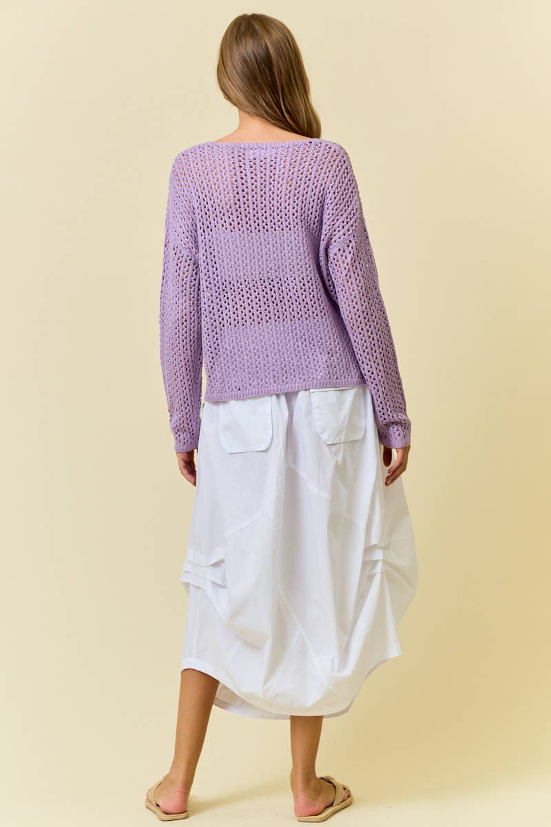 Doe and Rae – Großhandel Strickpullover – Damen – Langärmliges Strickoberteil mit V-Ausschnitt - 45264T24