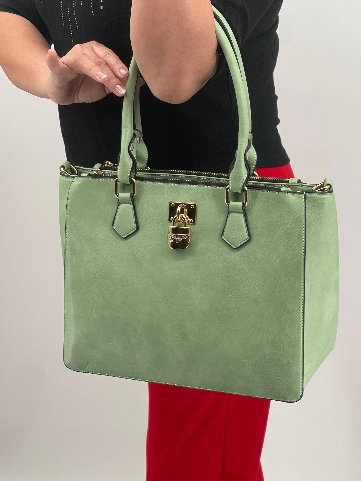 Brangio (Italy) Company Inc. - Wholesale Top Handle Bag - Women's -  Brangio Italy Croc Luxe Top Handle Bag  1