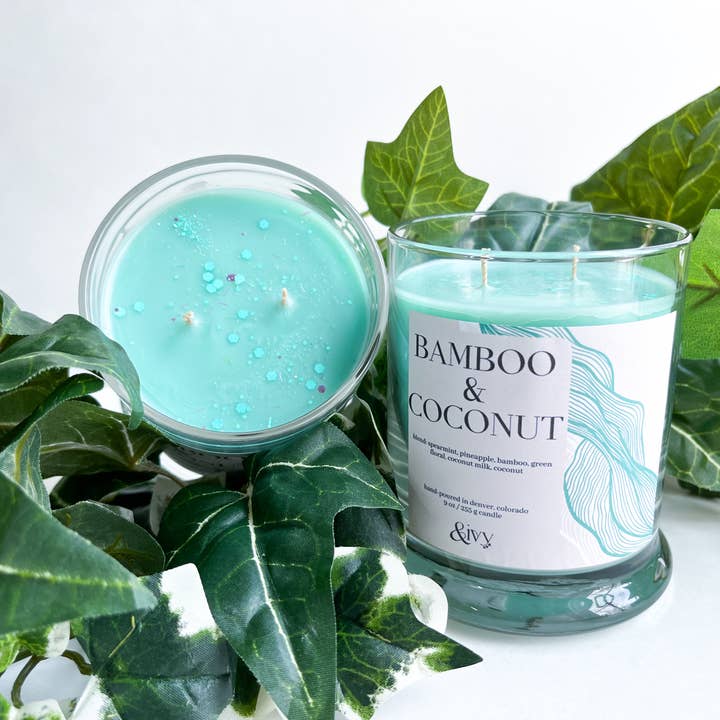 Bamboo & Coconut 9oz Candle for wholesale by & ivy