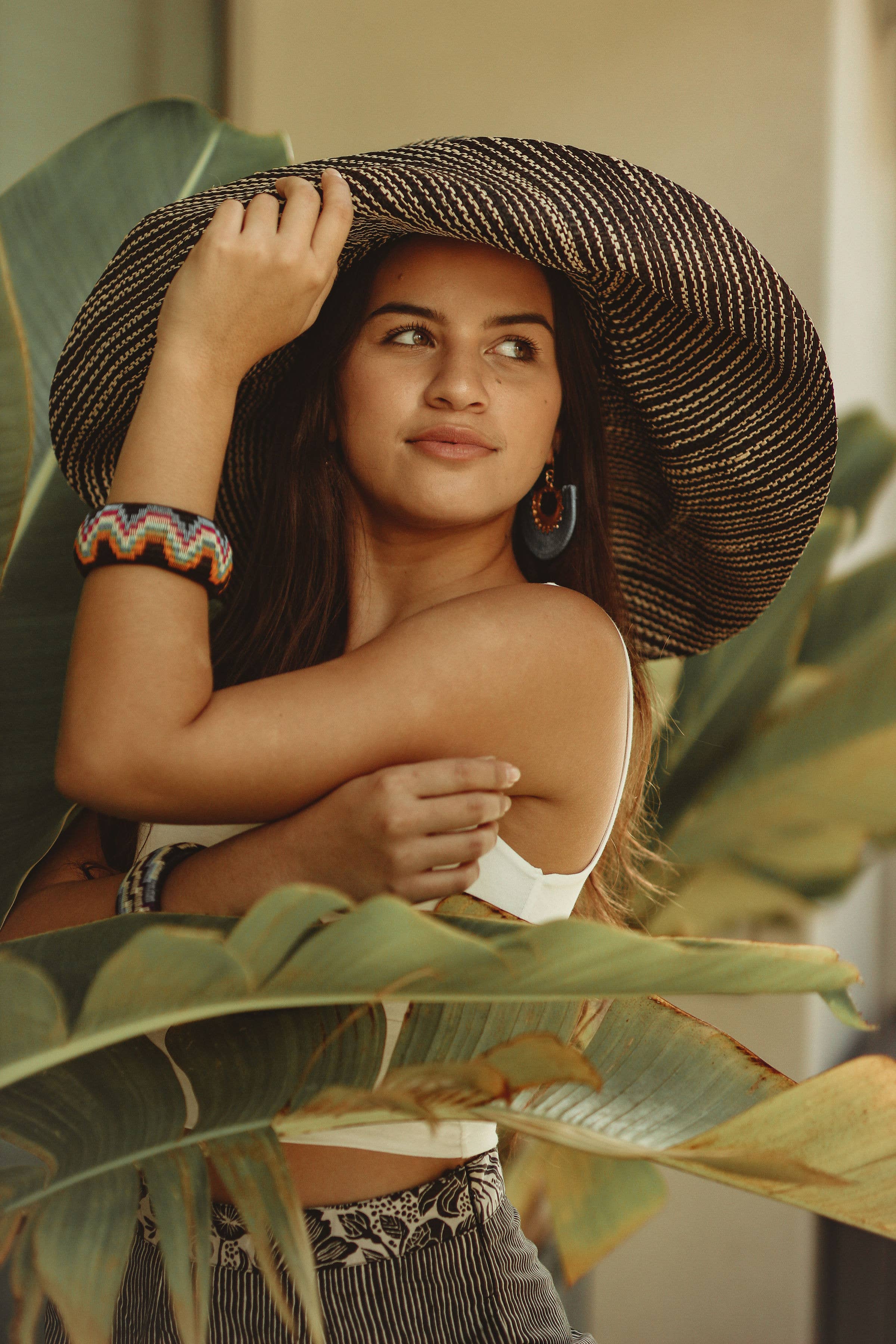 Shebobo - Wholesale Straw Hat - Women's - Monica 5" & 7" Wide Brim Melange Packable Straw Sun Hats16