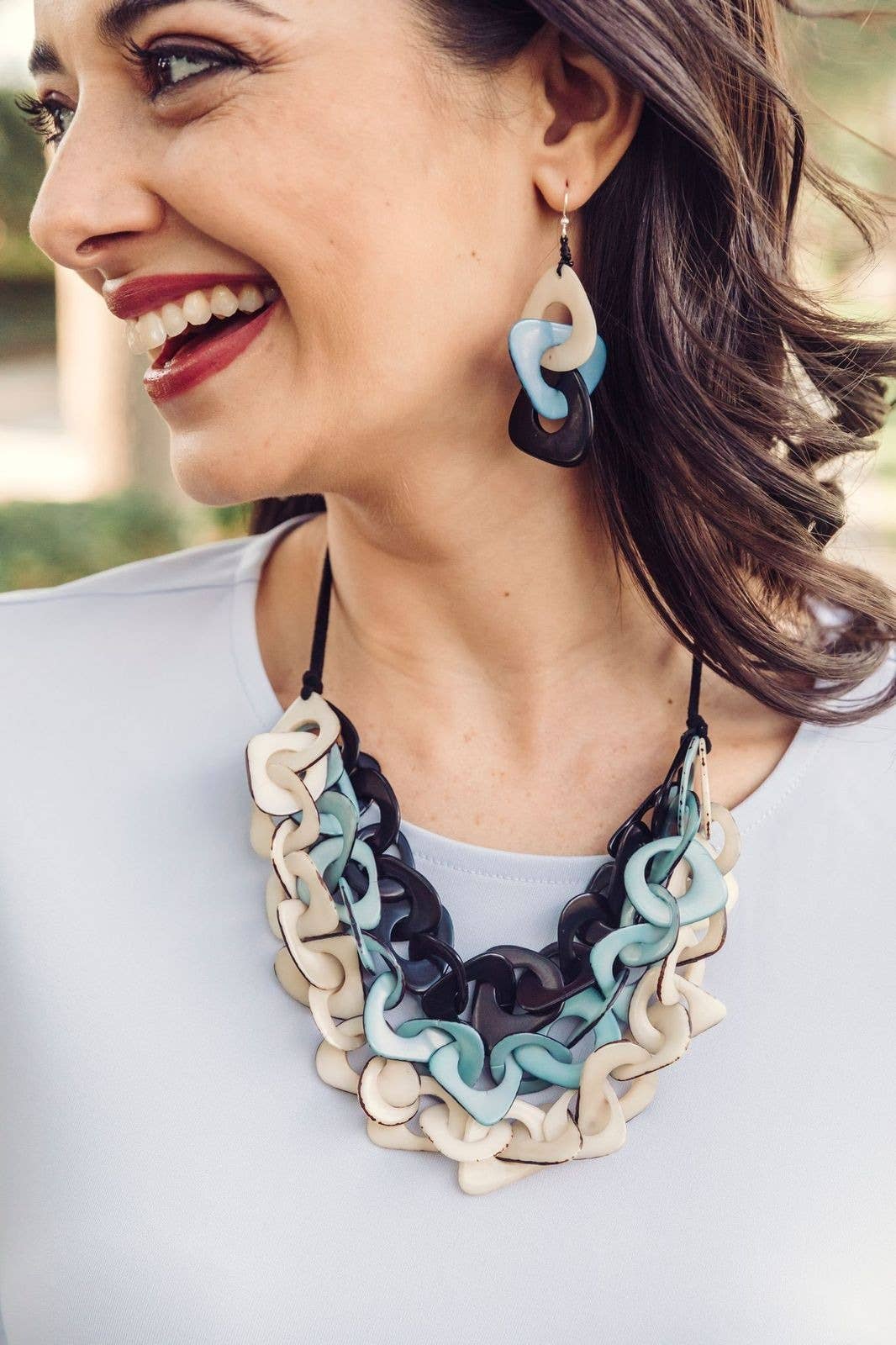 Organic Tagua Jewelry - Wholesale Dangle Earrings - Vero Earrings14