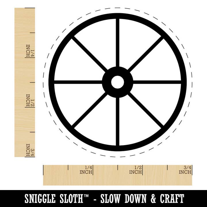 Sniggle Sloth - Wholesale Rubber/Decorative Stamp - Wagon Wheel Solid Rubber Stamp for Stamping Crafting Planners1