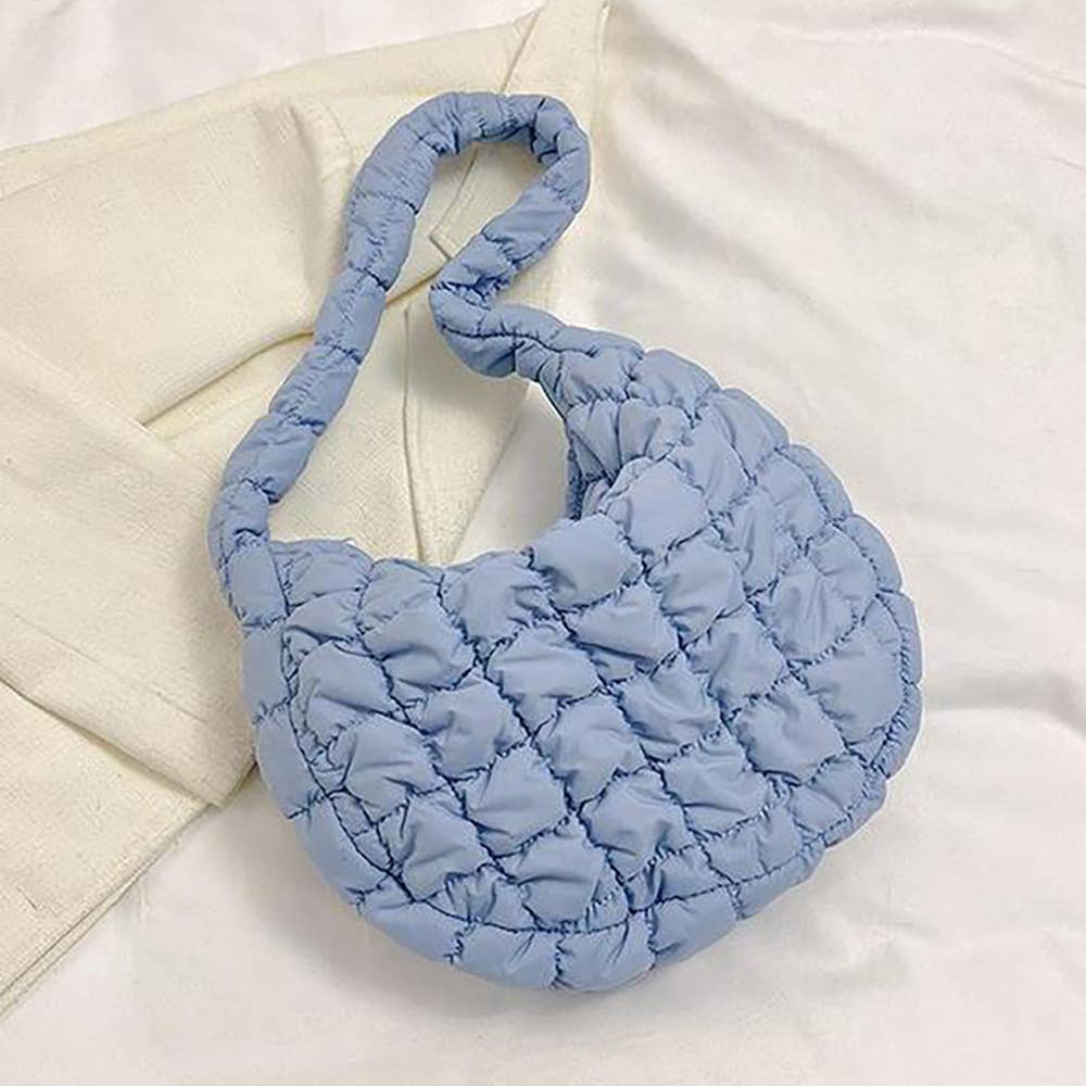 Sensibling Corp. - Wholesale Shoulder Bag - Women's - Quilted Puffer Tote / Shoulder Bag Cloud Bag1