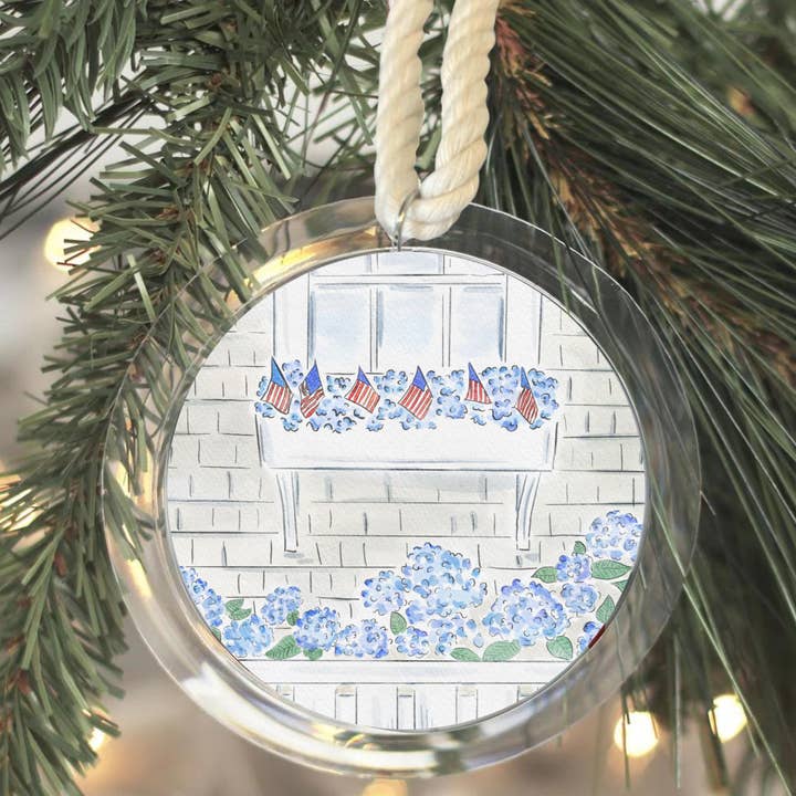 Hydrangea Coastal Charm Ornament for wholesale by WonderfullyWrittenCo