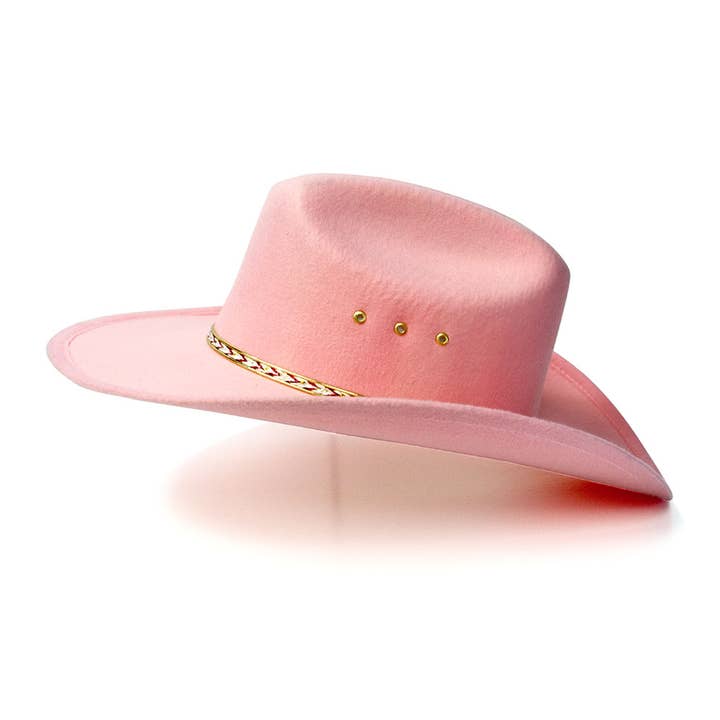 Western Express - Wholesale Cowboy Hat - Women's - Pink Felt Finish Western Cattleman Hat
