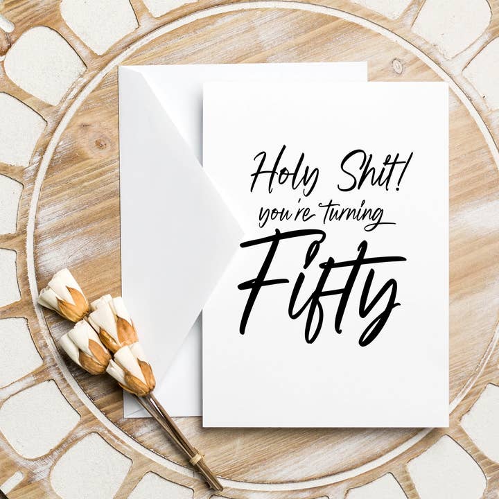 Coco Press - Wholesale Birthday card - Funny 50th Birthday Card, Turning Fifty0