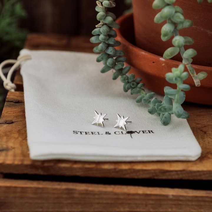 Steel & Clover - Wholesale Stud/Post Earrings - North Star Stud Earrings