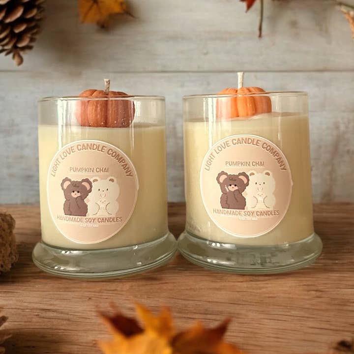 Light Love Candle Company - Wholesale Jar/Filled Candle - Pumpkin Chai Candle Jar
