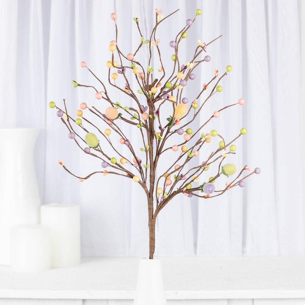 Factory Direct Craft - Vendita all'ingrosso Fiori finti - Ramo di Uova di Pasqua Zuccherate e Bacche da 27"3