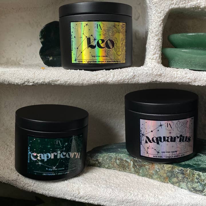 Zodiac Collection for wholesale by Planet Aries Candle Co