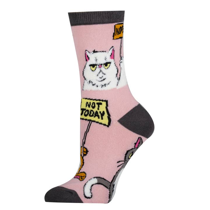 Oooh Yeah/Sock It Up/Oooh Geez Slippers - Wholesale Socks - Women's - Not Today | Women's Cotton Crew Funny Socks2