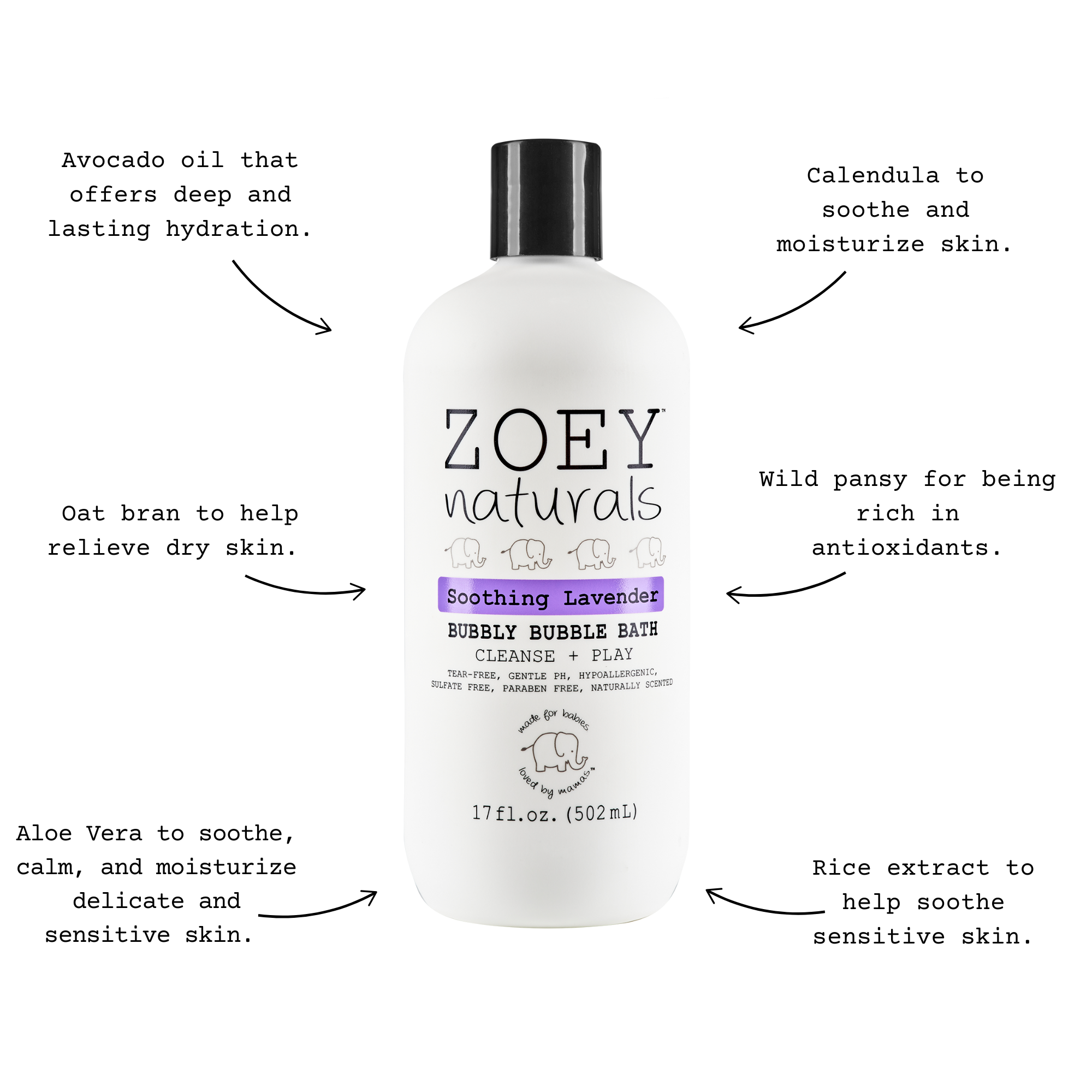 Zoey Naturals - Wholesale Bubble Bath - Soothing Lavender Bubbly Bubble Bath2