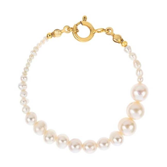 Pulseira de pérolas naturais Bella por atacado de Bonjouk Studio