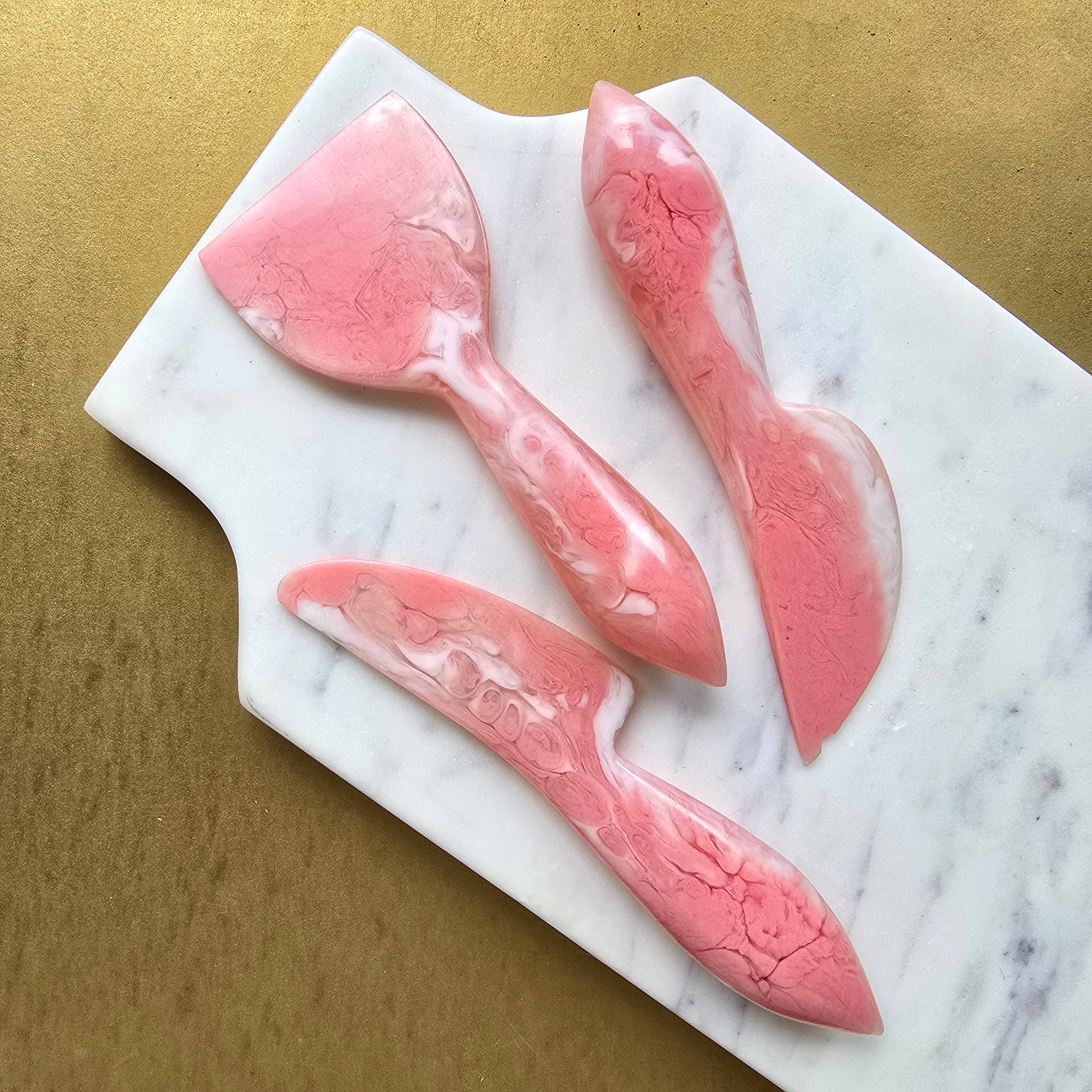 Gibb & Daan – Faca para queijo por atacado – Conjunto de Facas de Queijo de 3 Peças - Ferramentas de Charcutaria em Resina24