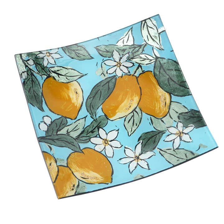 CGB Giftware – wholesale Decorative plate/dish/bowl – Sicilian Zest Small Square Plate in Gift Box1