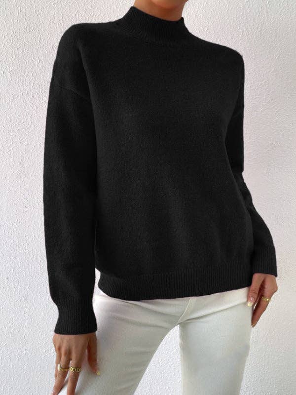 Masyal - Wholesale Knit Sweater - Women's - Autumn Winter Half Turtleneck Long Sleeve Sweater4
