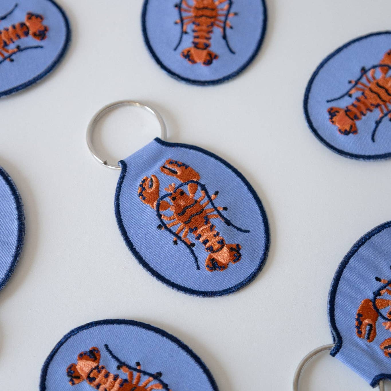 Lindy Stark Designs - Wholesale Keychain - Women's - Lobster Embroidered Keychain2