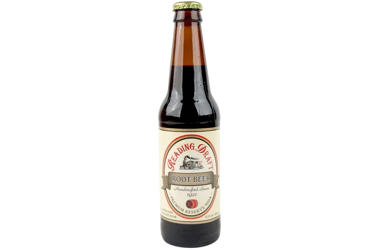 Grandpa Joe's Candy Shop - Wholesale Soda/carbonated drink - Reading Draft Root Beer Soda, Glass Bottle, 12fl oz, 12ct