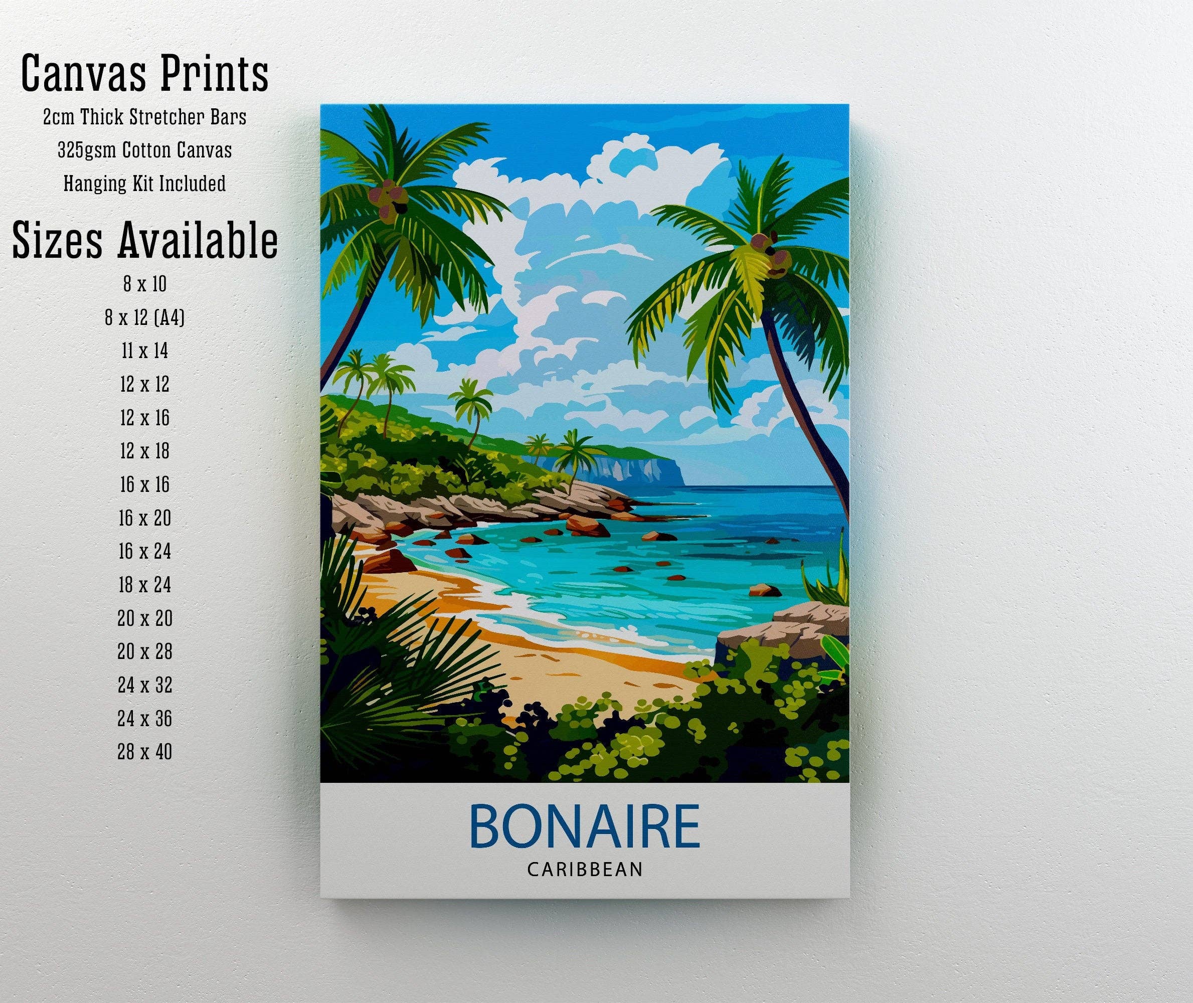 InkNPrintz – Großhandel Kunstdruck – Bonaire Karibik-Reiseposter1