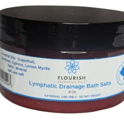 Lymphatic Drainage Bath Salts 8 Oz. for wholesale by Flourish Essential Oils