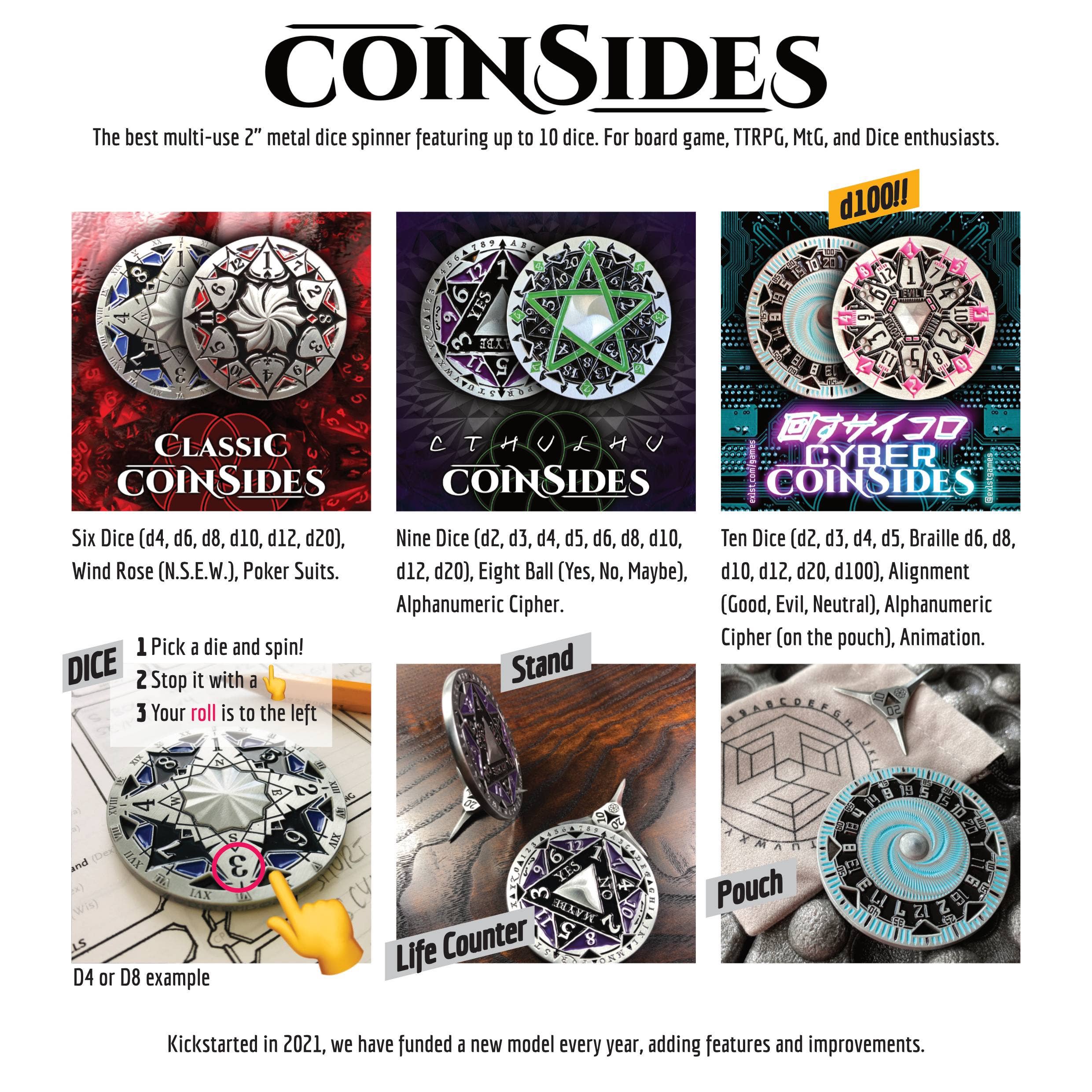 EX FIRST GAMES - Wholesale Dice - Cyber Coin Sides1