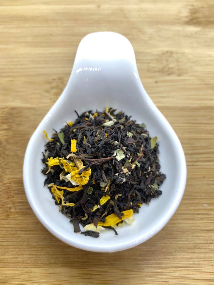 Ginger Peach Flavored Loose Tea for wholesale by Rocky Mountain SereniTEA