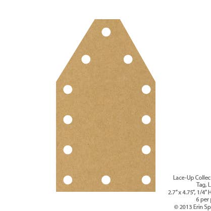 Lace-Ups: Tag - Large, Rectangular for wholesale by EyeConnect Crafts