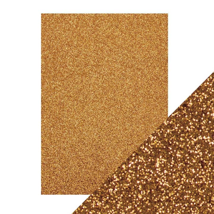 Tonic Studios – wholesale Craft supplies – Craft Perfect – Glitter Card - Welsh Gold - A4 - 210mm x 297mm - 250gsm - 5 Sheets - 9942E