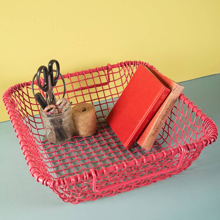 Pink Metal Railway Basket and other Purchase Wholesale storage solutions. Free Returns & Net 60 Terms on Faire trending on Faire.