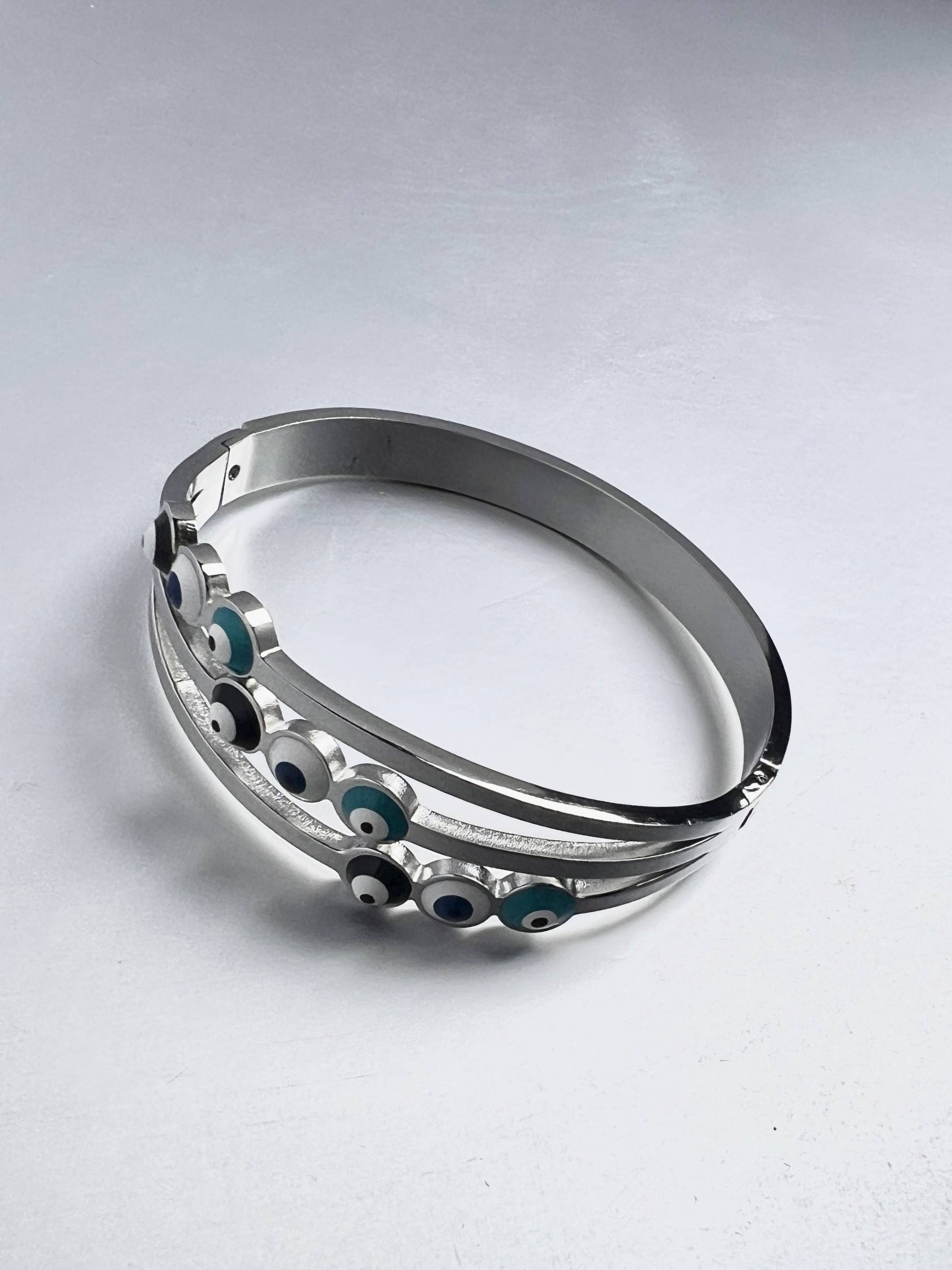 COSMOS - Wholesale Cuff Bracelet - Stainless steel bangle bracelet Silver2