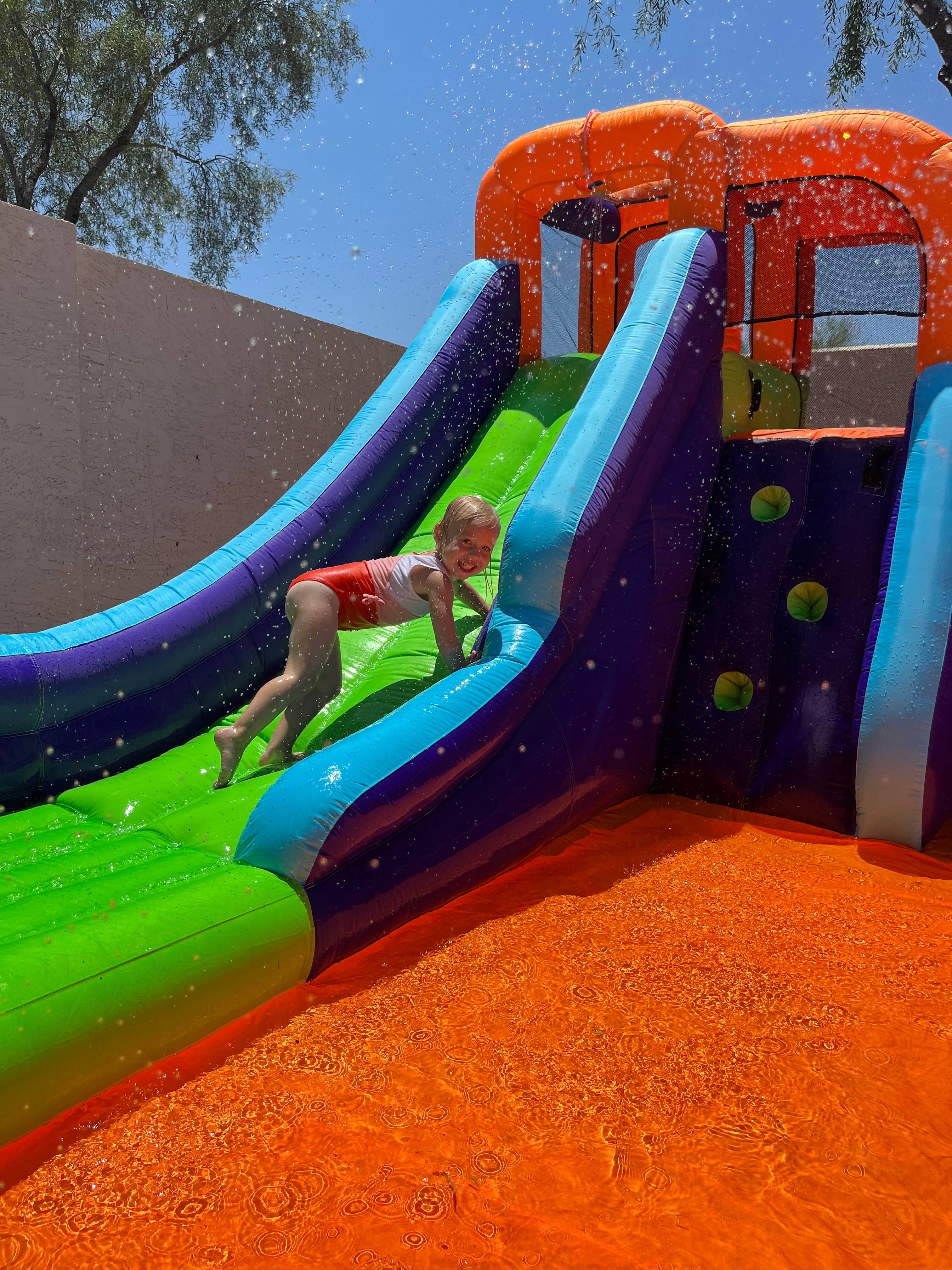 Salus Brands - Wholesale Inflatables - Double Slide Water Park with Climbing Wall & Water Cannon5