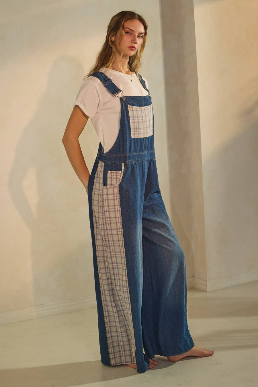 Washed Denim Overall Jumpsuit  for wholesale on Faire1