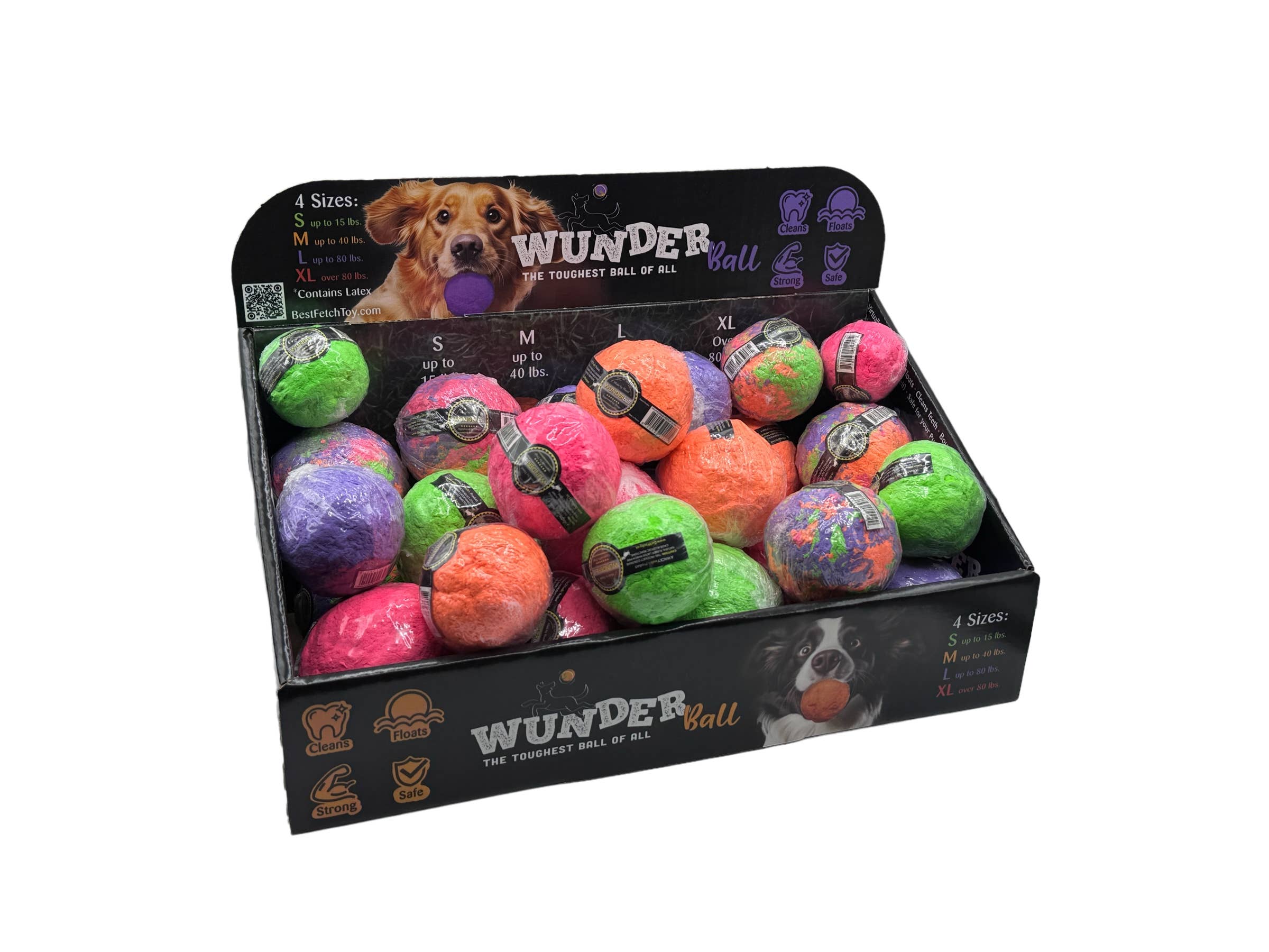 Multi DISPLAY 36 - BEST FETCH TOY! WUNDERBALL with 36 balls for wholesale on Faire