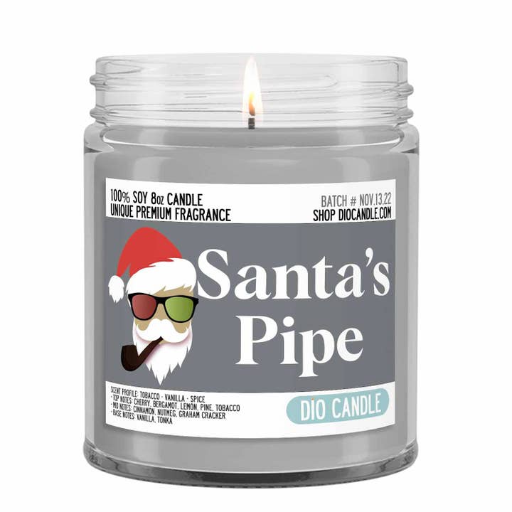 Santa's Pipe Candle for wholesale by Dio Candle Company
