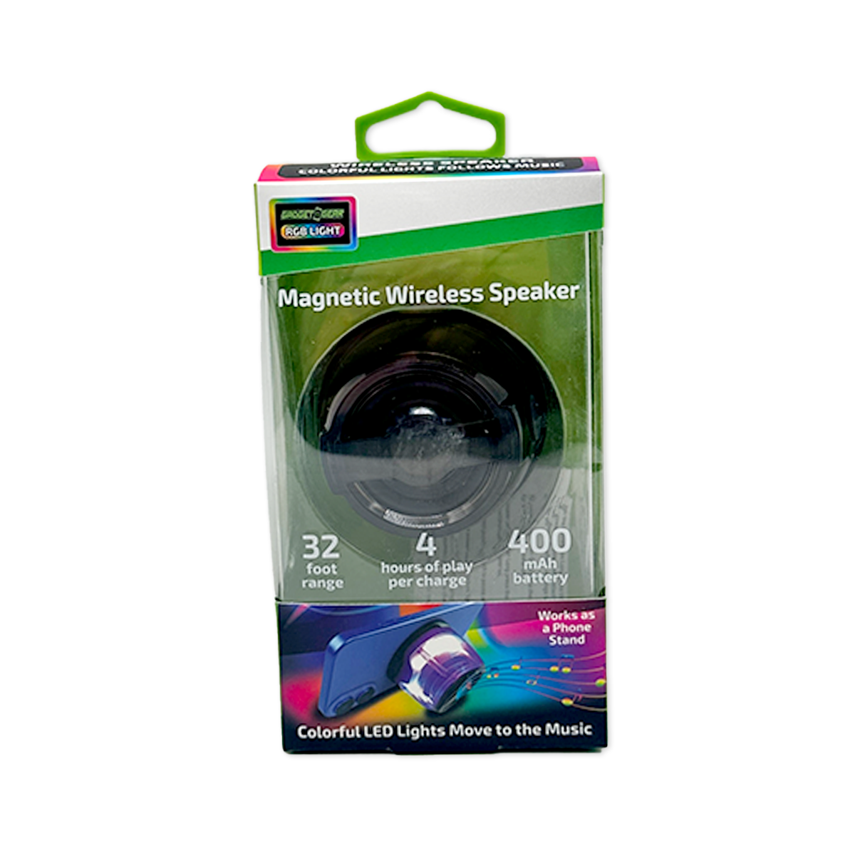 Novelty Brands - Wholesale Speakers - Gadget Gear LED Magnetic Wireless Speaker Stand - 6/Display2