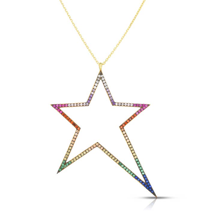 Large Open Star Necklace for wholesale by Glaze Jewelry