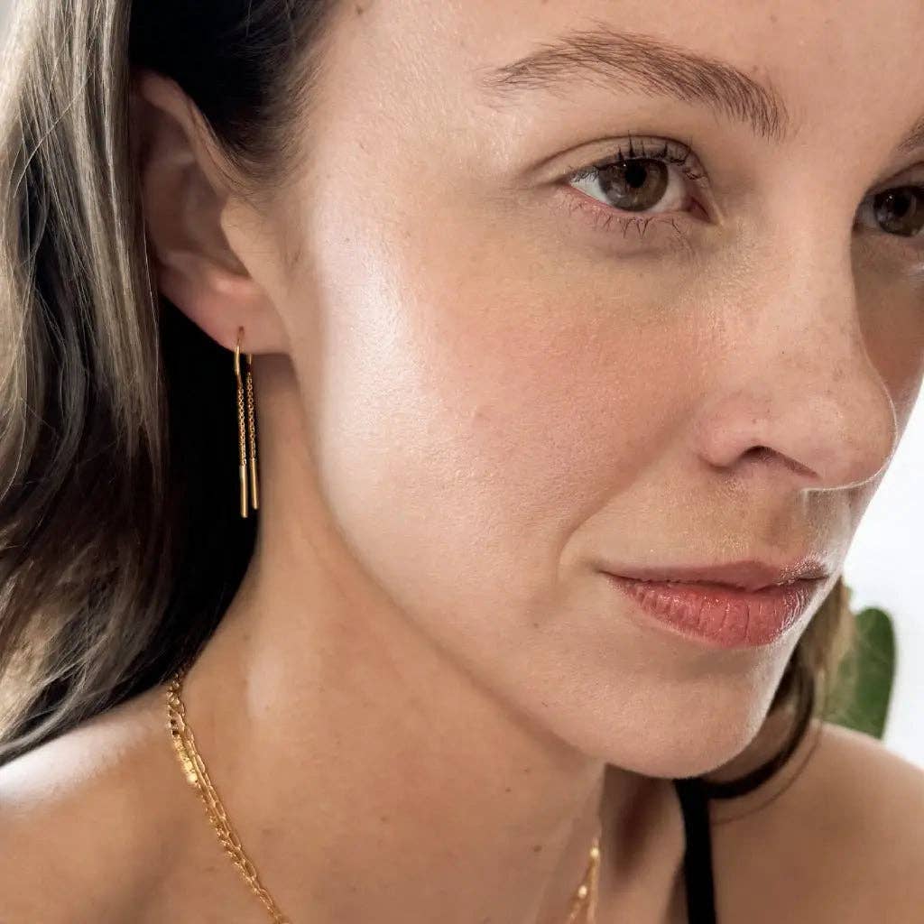 Honeycat Jewelry - Wholesale Dangle Earrings - Threader Drop Bar Earrings2