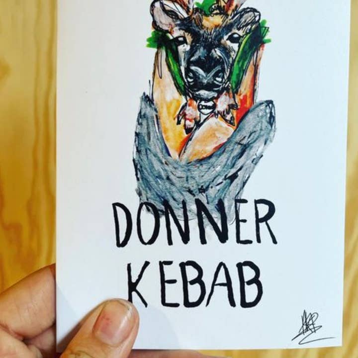 Funny Christmas card for wholesale by MoreyScarfeDesigns