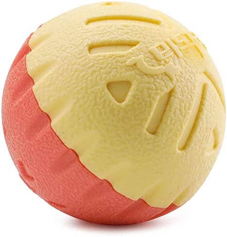Supreme Housewares - Wholesale Pet Fetch Ball - Dog - Pawjectile Dog Ball Toys Bi-Color Yellow/Pink4
