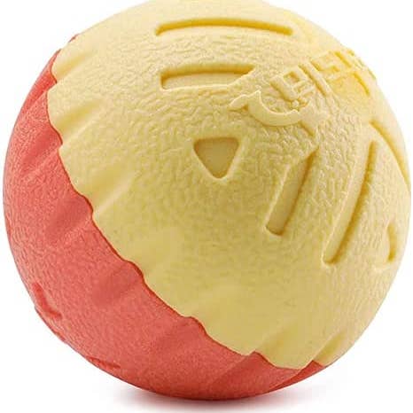 Supreme Housewares - Wholesale Pet Fetch Ball - Dog - Pawjectile Dog Ball Toys Bi-Color Yellow/Pink4