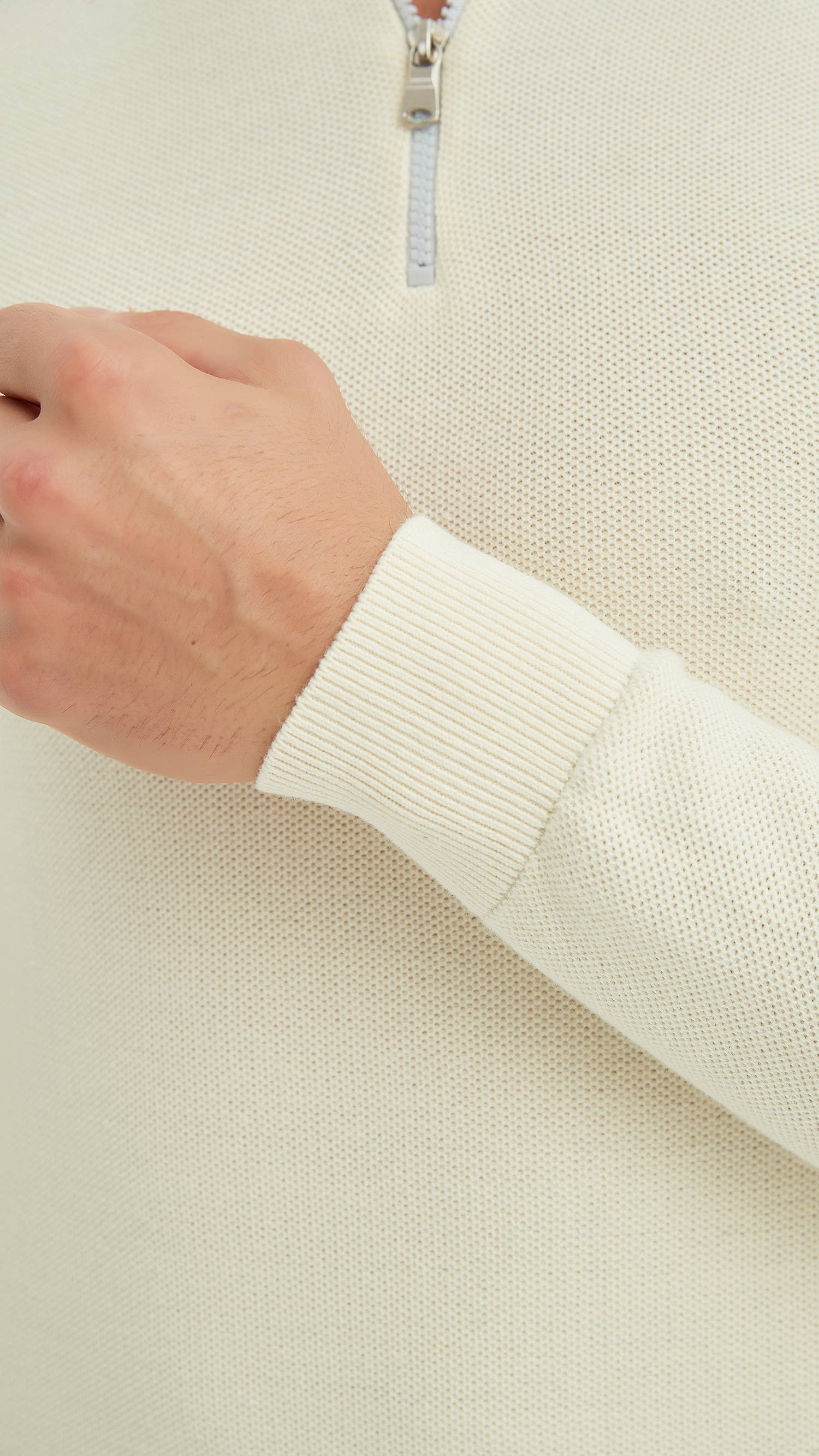 Yves Enzo - Wholesale Knit Sweater - Men's - Cotton trucker sport look - Off White2