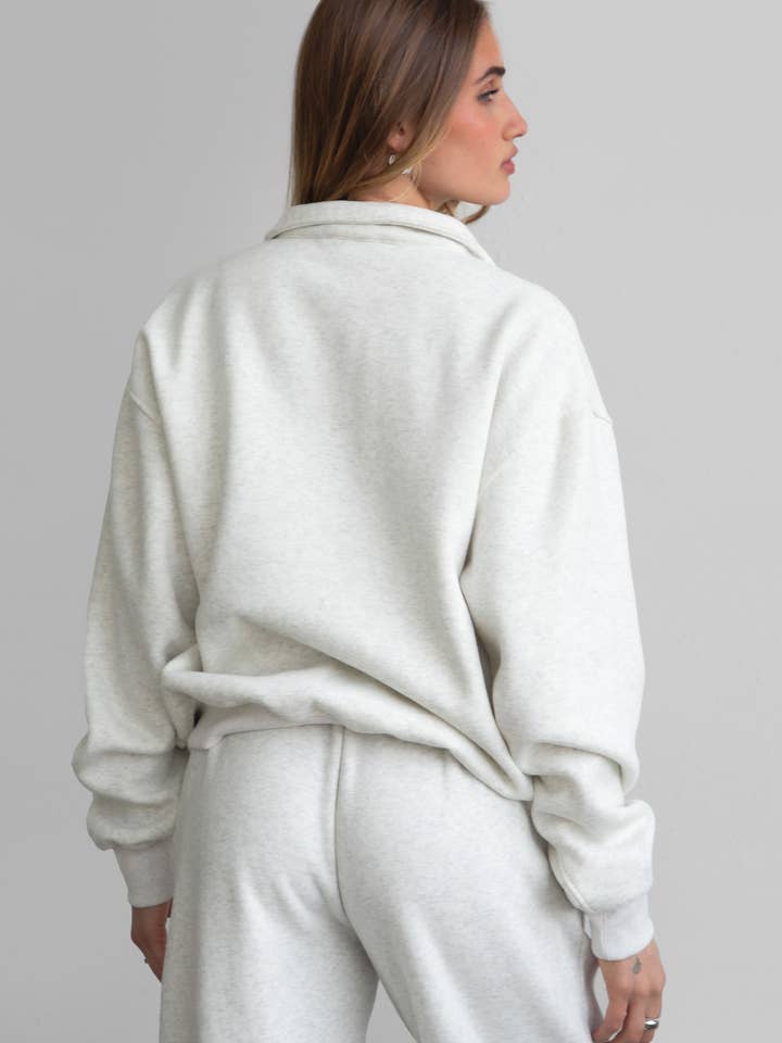 TICTOC - Vente Sweat-shirt – femme - Pull classique à demi-fermeture éclair en polaire nuage HAILEE12