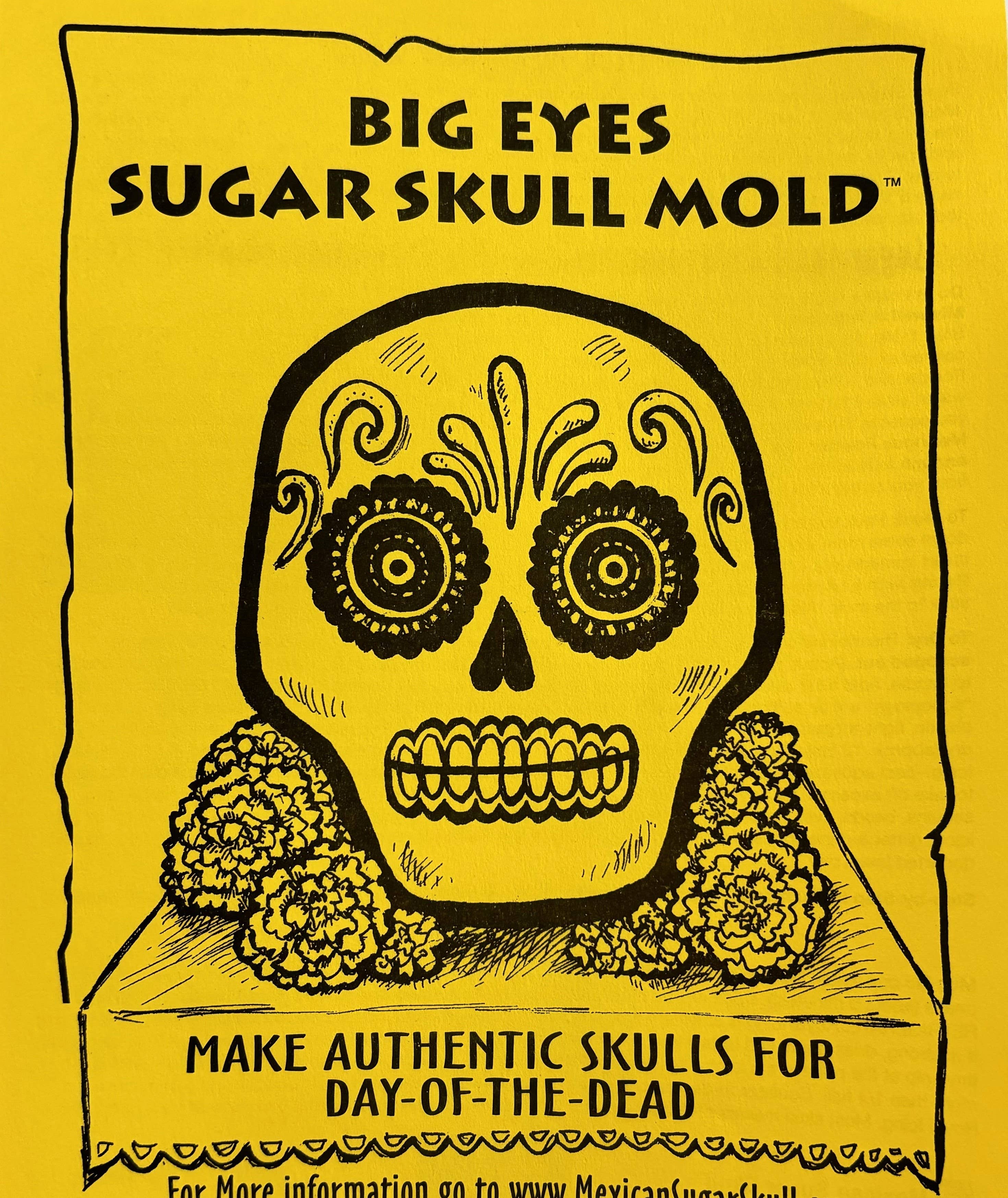 Mexican Sugar Skull - Wholesale Craft Supplies - Big Eyes Sugar Skull Mold - 6 molds1