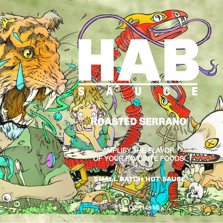 HAB Sauce - Wholesale Hot Sauce - Roasted Serrano HAB Sauce Hot Sauce 5 oz. (148ml)1