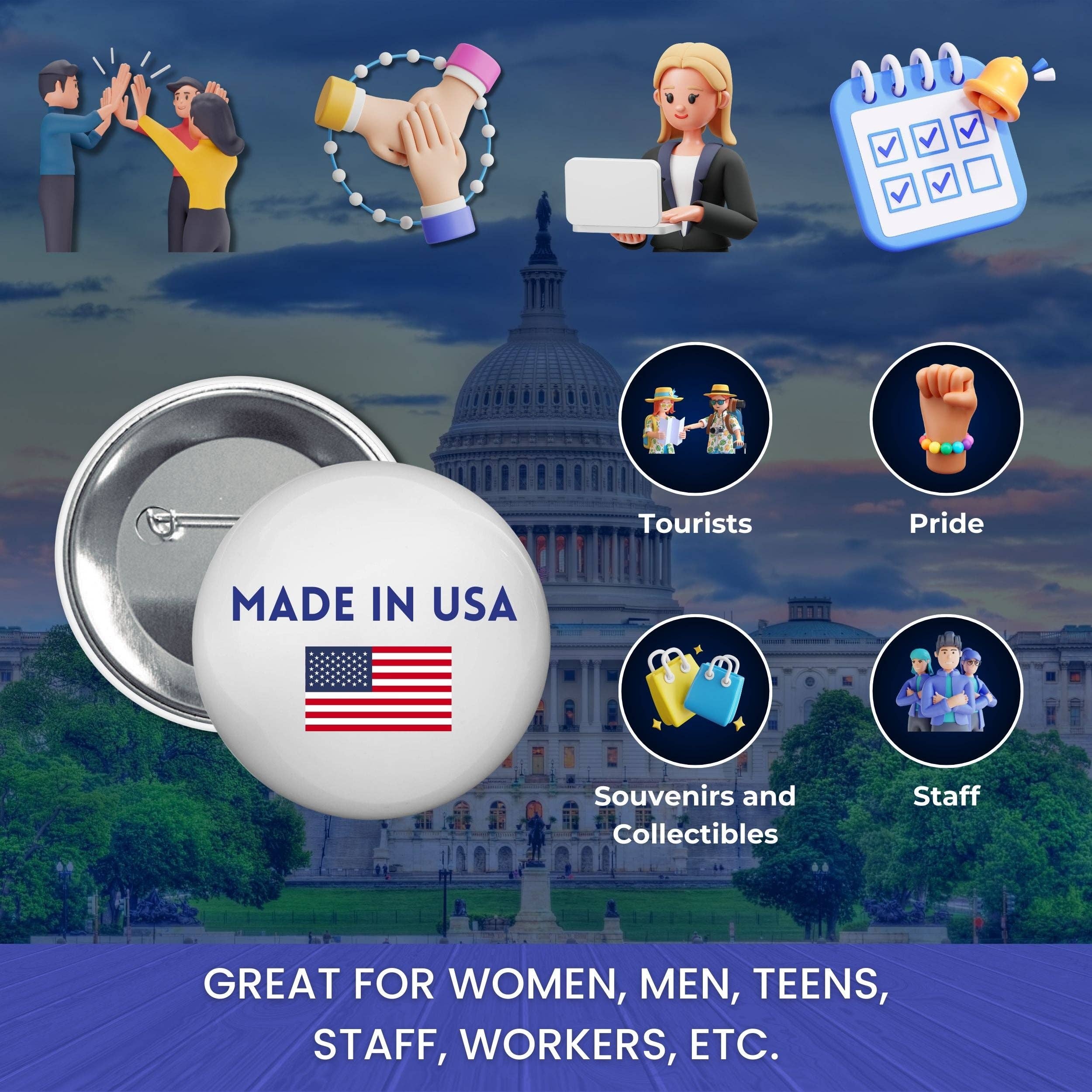 Worldwide Souvenirs – Großhandel Anstecker/Button – Runder Knopf - Staatssiegel Tennessee - USA6