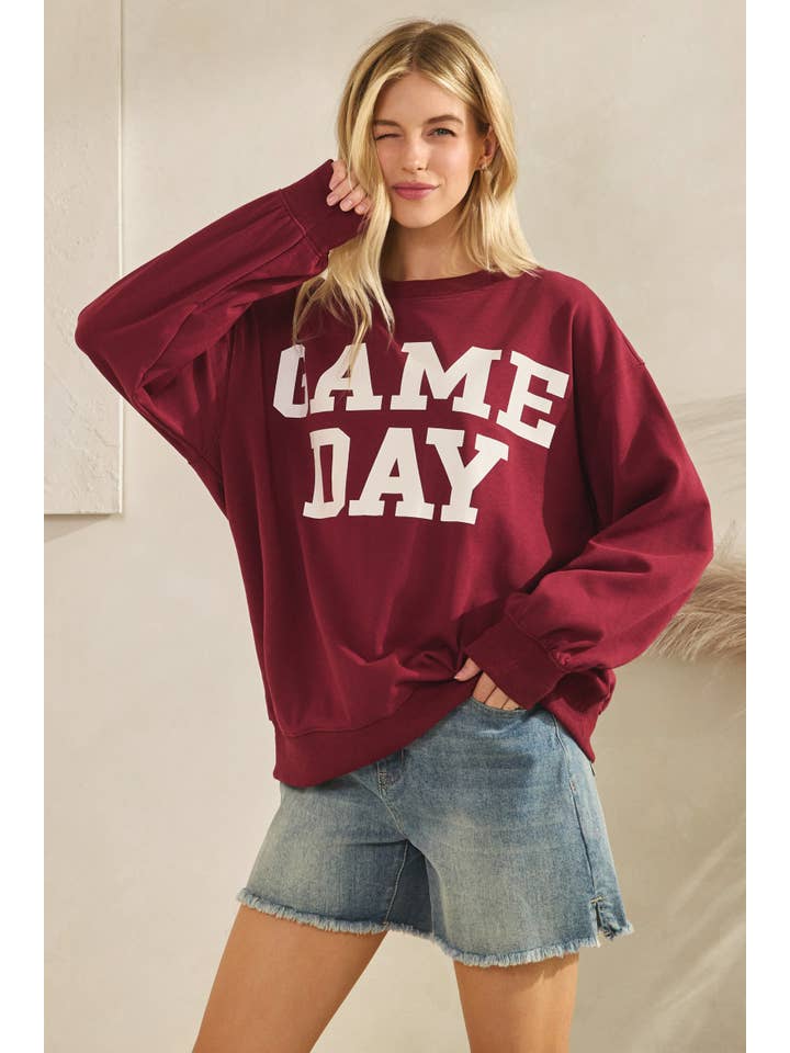 Sewn and Seen - Wholesale Graphic Sweatshirt - Women's - Bold Varsity Game Day Sweatshirt7