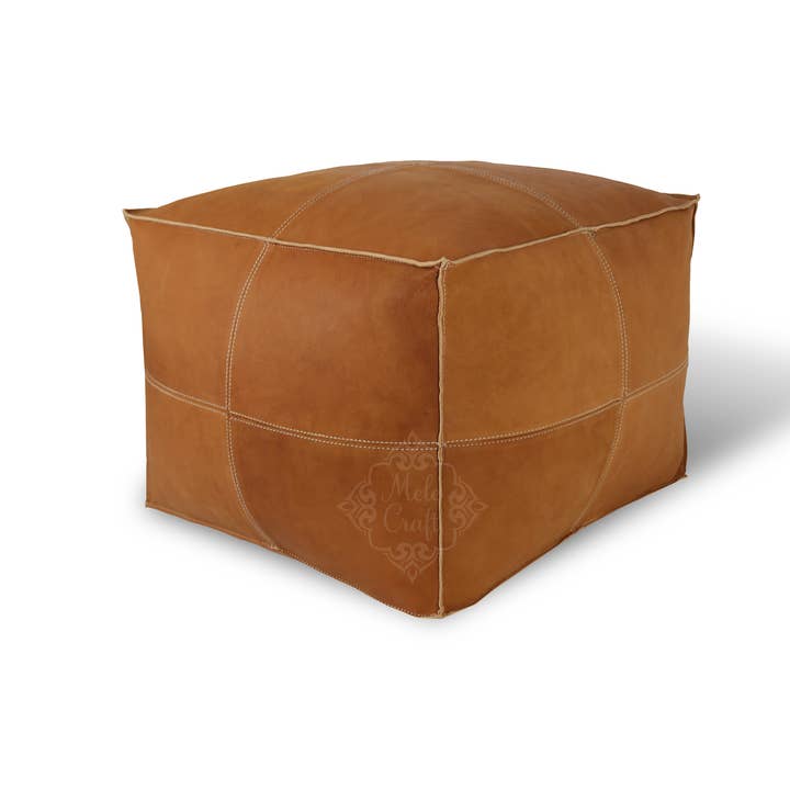 Melecraft - Wholesale Pouf - Leather pouf ottoman, Seat cushion, Floor cushion, footstool4