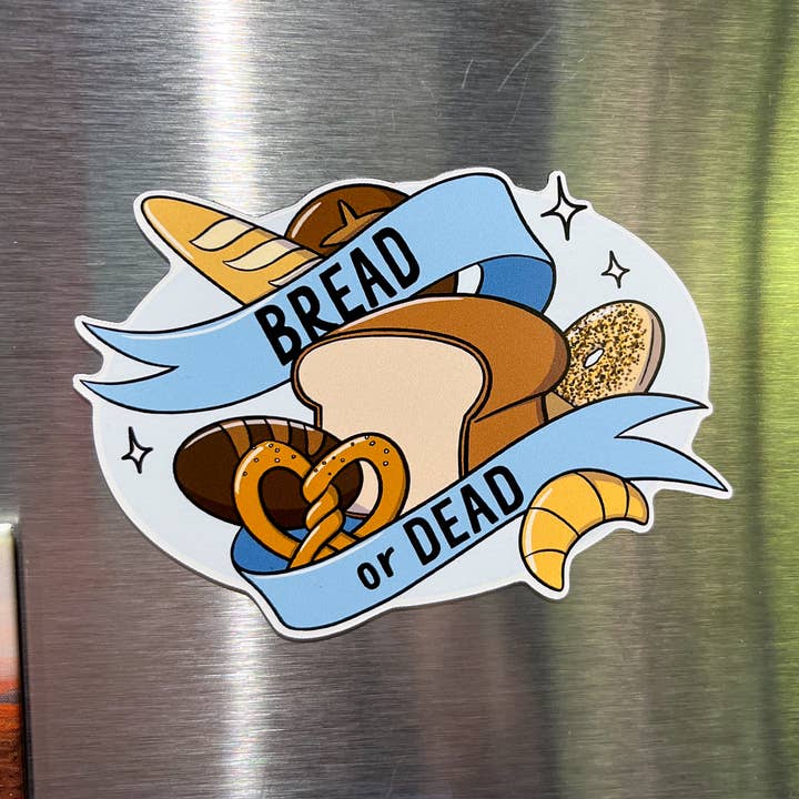 Bread Die Cut Fridge Magnet for wholesale by Geekly Whimsical